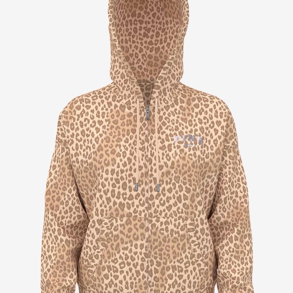 PINK Cheetah Print Zip Up